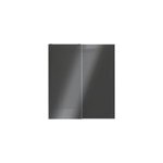Portes de placard coulissantes 2 vantaux panneaux anthracite brillants goodhome atomia h. 225 x l. 200 ...