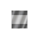 Portes de placard coulissantes 2 vantaux panneaux anthracite brillants et miroir goodhome atomia h. 225 ... Portes de placard coulissantes 2 vantaux panneaux anthracite brillants et miroir goodhome atomia h. 225 ...