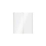 Portes de placard coulissantes 2 vantaux panneaux blancs brillants goodhome atomia h. 225 x l. 200 x ...