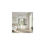 Portes de placard coulissantes 2 vantaux panneaux blancs brillants et miroir goodhome atomia h. 225 x ...