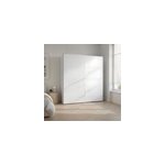 Portes de placard coulissantes 2 vantaux panneaux blancs goodhome atomia h. 225 x l. 200 x �p. 5, 5 cm ...