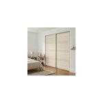 Portes de placard coulissantes 2 vantaux panneaux effet ch�ne goodhome atomia h. 225 x l. 200 x �p. 5, ...