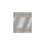 Portes de placard coulissantes 2 vantaux panneaux effet chêne grisé et miroir goodhome atomia h. 225 ... Portes de placard coulissantes 2 vantaux panneaux effet chêne grisé et miroir goodhome atomia h. 225 ...