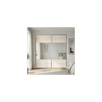 Portes de placard coulissantes 2 vantaux panneaux effet ch�ne et miroir goodhome atomia h. 225 x l. 200 ...