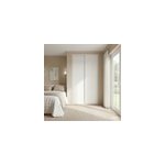 Porte de placard coulissante blanc profil blanc goodhome arius h. 248, 5 x l. 62. 2 cm + amortisseurs ...