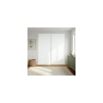 Porte de placard coulissante blanc profil blanc goodhome arius h. 248, 5 x l. 92. 2 cm + amortisseurs ...