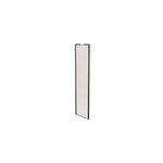 Porte de placard coulissante bois nordique profil noir goodhome arius h. 248, 5 x l. 62. 2 cm + amortisseurs ...