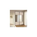 Porte de placard coulissante avec miroir effet ch�ne clair profil gris goodhome arius h. 248, 5 x l. ...