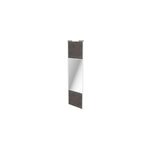 Porte de placard coulissante avec miroir gris antique profil blanc goodhome arius h. 248, 5 x l. 77. ...