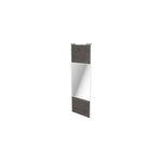 Porte de placard coulissante avec miroir gris antique profil blanc goodhome arius h. 248, 5 x l. 92. ...