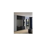 Porte de placard coulissante avec miroir noir mat profil noir goodhome arius h. 248, 5 x l. 92. 2 cm ... Porte de placard coulissante avec miroir noir mat profil noir goodhome arius h. 248, 5 x l. 92. 2 cm ...