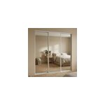 Porte de placard coulissante miroir profil blanc goodhome arius h. 248, 5 x l. 92. 2 cm + amortisseurs ...