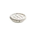 Porte savon en cramique, diam. 11, 9 cm, naturel et noir, demy