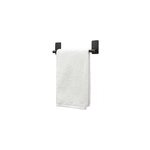 Porte - serviettes � coller noir mat 30 cm command