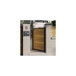 Portillon battant neva aluminium effet bois l. 100 x h. 168 cm klikstrom Portillon battant neva aluminium effet bois l. 100 x h. 168 cm klikstrom