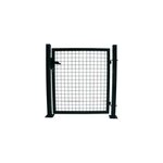 Portillon pour clture grillage  poteaux carrs sur platine anthracite l. 100xh. 100 cm