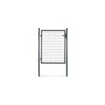 Portillon pour clôture grillagée à poteaux ronds gris 100 x h. 120 cm Portillon pour clôture grillagée à poteaux ronds gris 100 x h. 120 cm