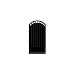 Portillon fer blooma oria noir - 100 x h. 200 cm