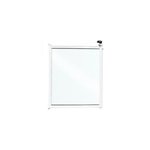 Portillon en verre pour barrière de piscine en aluminium blanc Portillon en verre pour barrière de piscine en aluminium blanc
