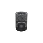 Pot brosse  dent rond effet pierre silver