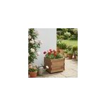 Pot carr� bois blooma bopha marron 40 x 40 x h. 35 cm