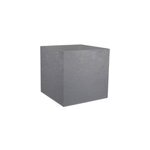Pot carr plastique eda durdica gris galet 49, 5 x 49, 5 x h. 49, 5 cm