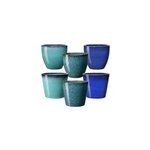 Pot de fleurs deroma coloris bleu en terre cuite . 28 x h. 24, 8 cm contenance 9, 5 l