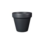 Pot de fleurs deroma coloris gris foncé en terre cuite Ø. 20 x h. 17, 9 cm contenance 2, 9 l Pot de fleurs deroma coloris gris foncé en terre cuite Ø. 20 x h. 17, 9 cm contenance 2, 9 l