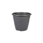 Pot de fleurs marina gris anthracite 20 cm 3l eda plastiques