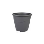 Pot de fleurs marina gris anthracite 30 cm 10l eda plastiques