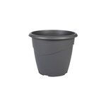 Pot de fleurs marina gris anthracite 35 cm 16l eda plastiques