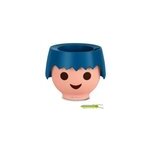 Pot lechuza t�te playmobil bleu oc�an �21 x h. 15, 8 cm