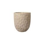 Pot rond cuvier en terre cuite beige �36 x h. 40cm deroma fossil