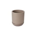 Pot rond �maill� bois flott� �12 cm avec soucoupe