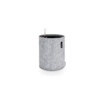 Pot rond lechuza trend cover feutre gris clair 23  h. 26, 5 cm