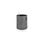 Pot rond lechuza trend cover feutre gris fonc 23  h. 26, 5 cm