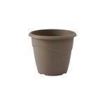 Pot de fleurs eda plastiques coloris taupe en plastique �. 20 x h. 17 cm contenance 3 l