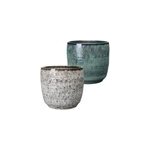 Pot rond en terre cuite coloris assortis �50, 5cm deroma teal