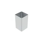 Poteau belty 18 x 18 cm en aluminium  sceller - hauteur 200 cm - blanc