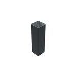 Poteau belty 18 x 18 cm en aluminium  sceller - hauteur 250 cm - gris