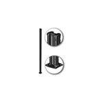 Poteau de cl�ture avec encoche sur platine axur noir h. 195 cm