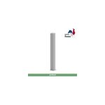 Poteau jardimat alu laqu� sur platine blanc 15 x 15, ep 4cm x h. 200 cm