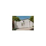 Poteau pour portail jardimat en aluminium � sceller l. 15m x h. 250 cm blanc 9016 brillant