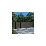 Poteau pour portail jardimat en aluminium � sceller l. 20m x h. 250cm gris 2900