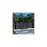 Poteau pour portail jardimat en aluminium sur platine l. 15m x h. 190cm gris 7016