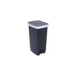 Poubelle de cuisine à pédale 40l ring sundis h. 60 cm gris noir Poubelle de cuisine à pédale 40l ring sundis h. 60 cm gris noir
