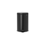 Poubelle à pédale coloris noir brabantia newicon 20 l Poubelle à pédale coloris noir brabantia newicon 20 l