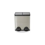 Poubelle � p�dale double compartiment 2 x 20l en acier inoxydable effet aluminium, cooke & lewis beclan ...