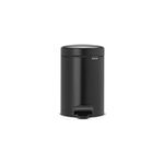 Poubelle à pédale noire brabantia newlcon 3l Poubelle à pédale noire brabantia newlcon 3l