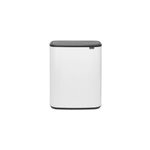 Poubelle  pression brabantia bo waste bin 60 l blanc